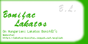 bonifac lakatos business card